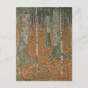 Birch Forest av Gustav Klimt, Vintage Art nouveau Vykort