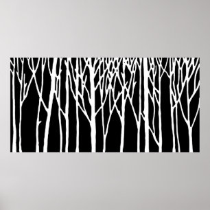 Birch Forest by Leslie Peppers Poster