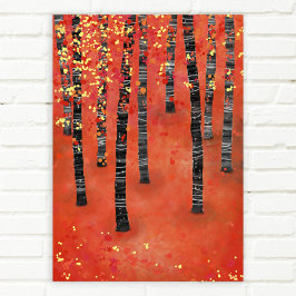 Birch Forest Ligcape Poster