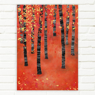 Birch Forest Ligcape Poster