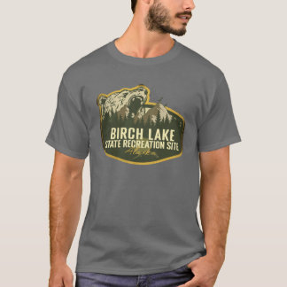 Birch Lake State Recreation Site Alaska Retro Badg T Shirt