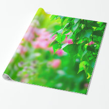 Birch löv tulip-blommor anpassade