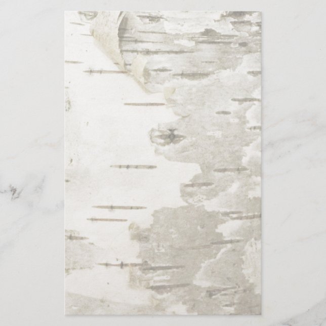 Birch Office Stationery, Birch Bark Stationery Brevpapper (Framsida)