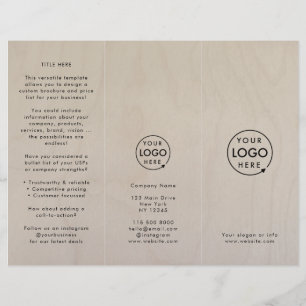 Birch Plywood Broschyr om trifold-broschyr för L