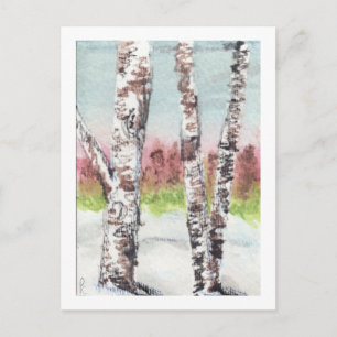 Birch Skogen vycard Vykort