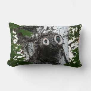 Birch Soul Träd Magic Ansikte Photo Lumbar Pillow Lumbarkudde