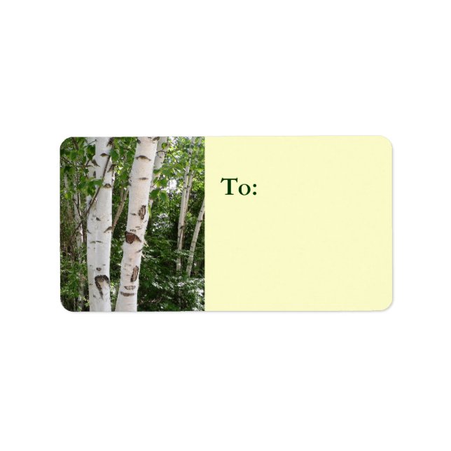 Birch Träd Address Label Adressetikett (Framsidan)