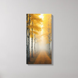 Birch Träd Alley Canvastryck