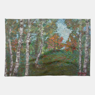 Birch Träd (av Kimon Loghi) Kökshandduk