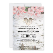 Birch Träd Bark Heart Rustic Landsbyggsbröllop