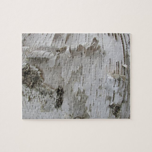 Birch Träd Bark Peeled Old Photo Art Pussel (Horisontell)