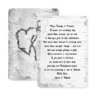 Birch Träd Bark Wishing Wishing Bröllopskort