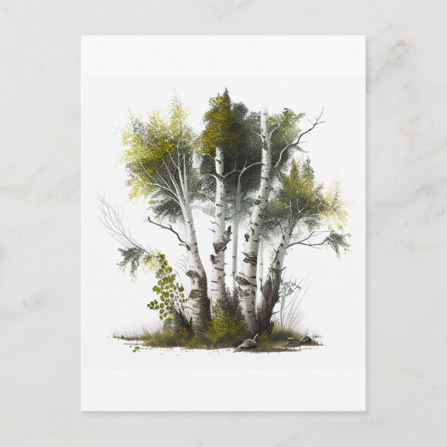 Birch Träd, Birches Northern Ireland Vykort (Framsida)