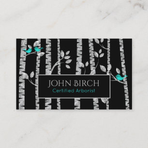 *~* Birch Träd Blue Birds Träd Doktor . Arborist Visitkort