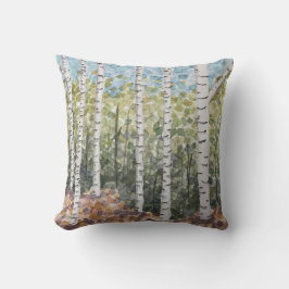 Birch Träd Cotton Pillow Kudde