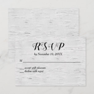 Birch Träd Heart-Bröllop OSA Card Kort
