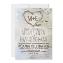 Birch Träd Heart Rustic Fall Wedding