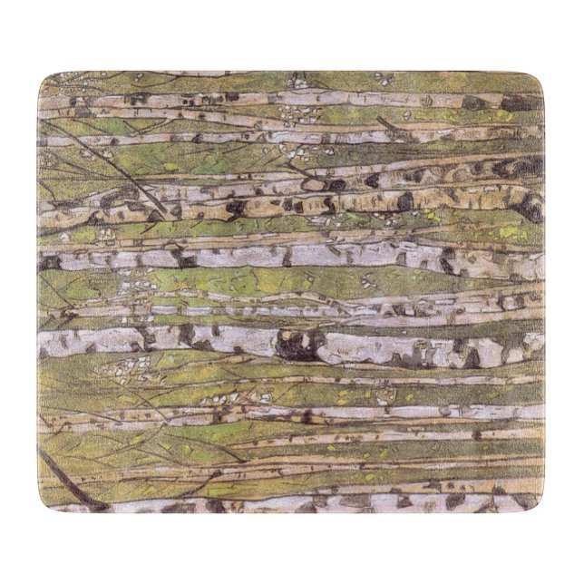 Birch Träd i en Woodland Forest (Roerich) (Framsidan)