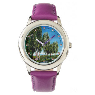 BIRCH TRÄD I TUSCANY LANDSCAPE ARMBANDSUR