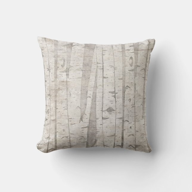 Birch Träd Kudde (Framsida)