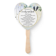 Birch Träd Love Bird Forest Boho Bröllopsprogram