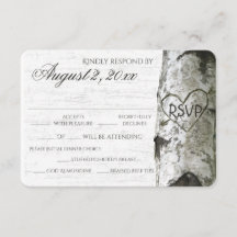 Birch Träd med Carved Heart OSA