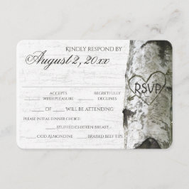 Birch Träd med Carved Heart OSA