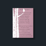 Birch Träd med Prayer Canvastryck<br><div class="desc">Birch träd rosa and white wall art with prayer: St Francis of Assisi inspirational</div>