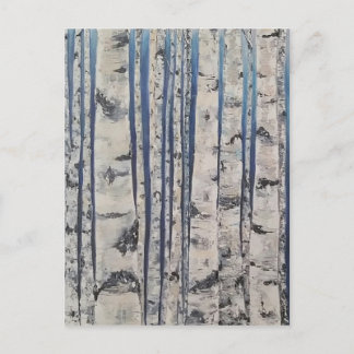 Birch träd Morse Code Vykort