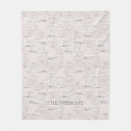 Birch Träd Natural NAMN utomhus Nuetals Grått Fleecefilt