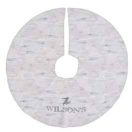 Birch Träd Naturlig jul NAMN utanför Helgdag Julgransmatta Fusklinne