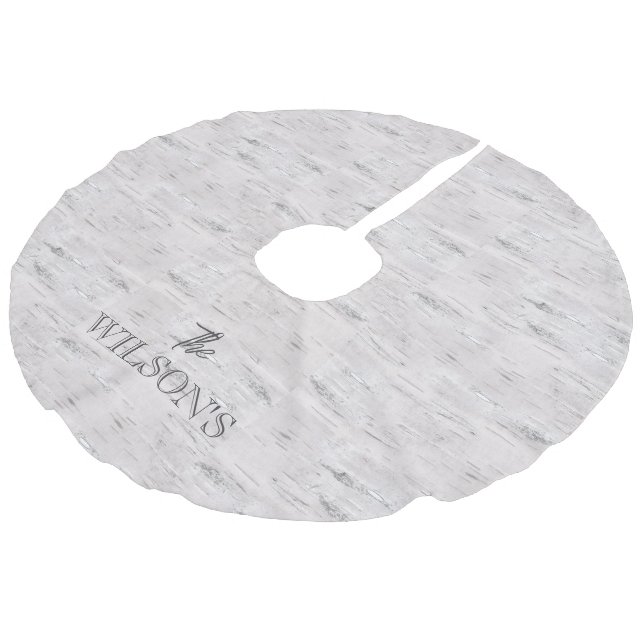 Birch Träd Naturlig jul NAMN utanför Helgdag Julgransmatta Fusklinne (Vinklad)