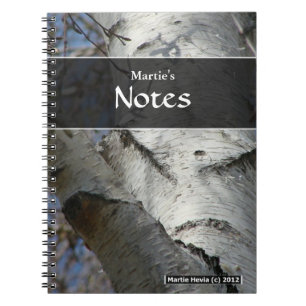 Birch Träd Notebook Anteckningsbok Med Spiral