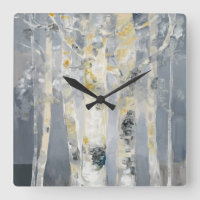 Birch Träd on Grått Background 6