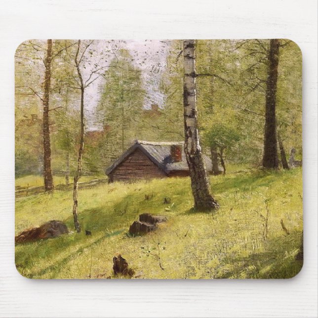 Birch Träd på Sveriges landsbygd (Jansson) Musmatta (Framsidan)