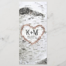 BIRCH TRÄD RUSTIC BRÖLLOPSPROGRAM PROGRAM