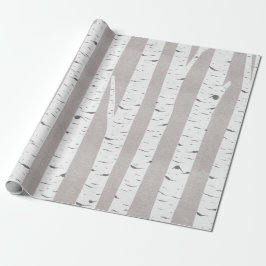 Birch Träd Rustic Woodland Presentpapper