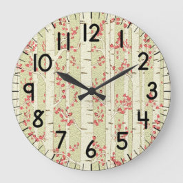 birch träd stor klocka