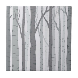Birch Träd Tile Kakelplatta