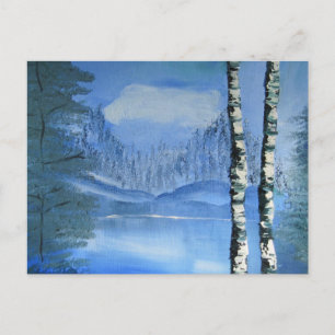 Birch Träd vycard (vågrät) Vykort