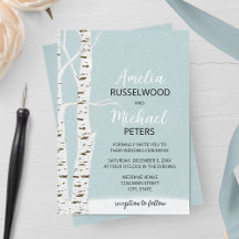 Birch Träd Winter Wedding