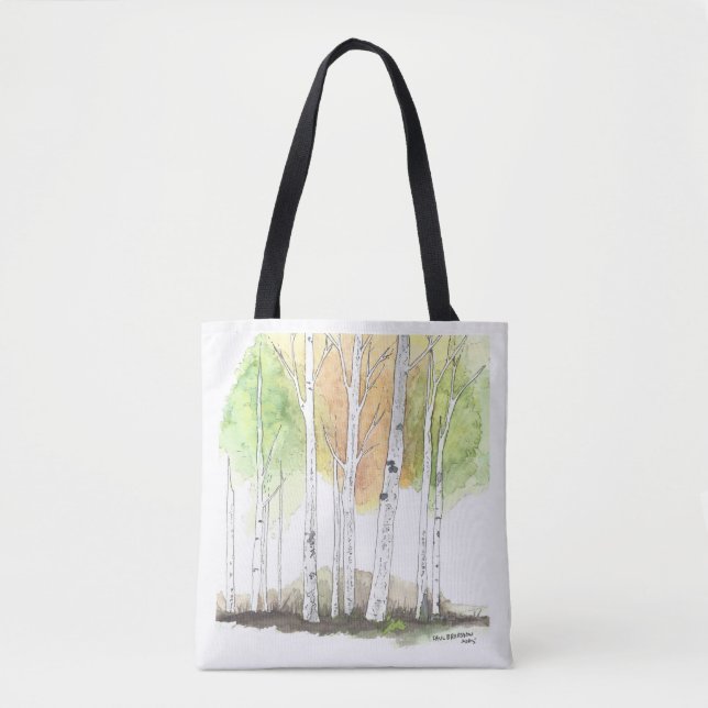 birch tree bag tygkasse (Framsida)
