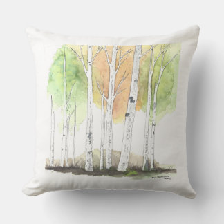 birch tree pillow kudde