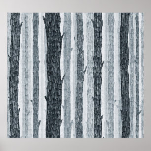 Birch wood träd, sömlös bakgrund mönster. poster
