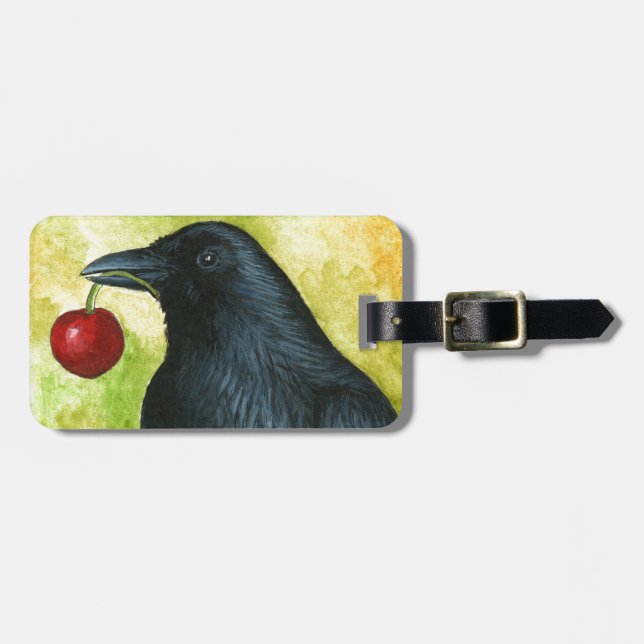 Bird 55 crow raven bagagebricka (Horisontell Framsida)