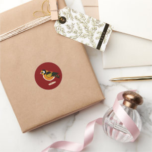 Bird Abstrakt Teckning Mark Runt Klistermärke