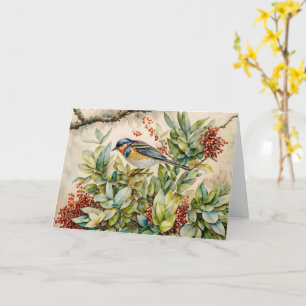 Bird Älskare Art Whimsical Note Card Kort