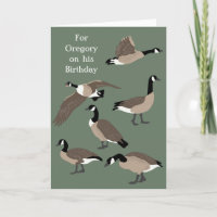 Bird Älskare Canada Geese Illustration Birthday