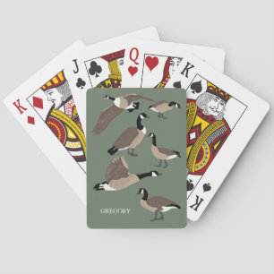 Bird Älskare Canada Geese Illustration Personlig Casinokort