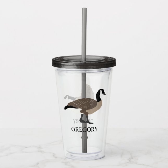Bird Älskare Canada Geese Illustration Personlig Take Away Mugg (Framsida)
